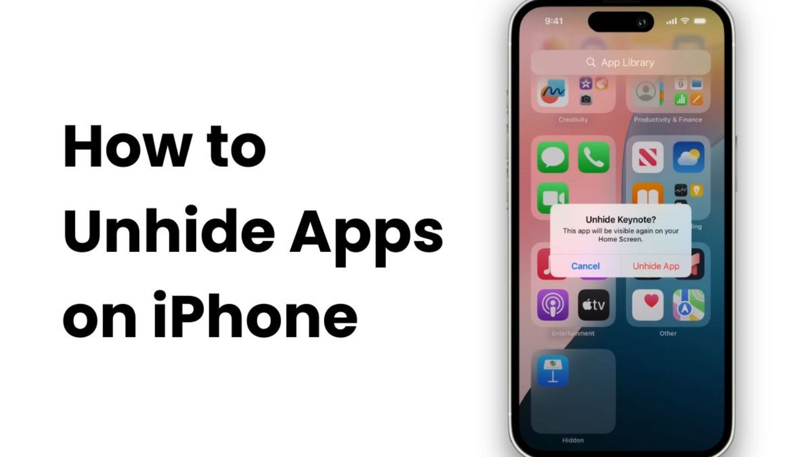 How to unhide apps on iPhone